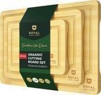Royal Craft Wood 3 PC Bamboo Cutting Board Set