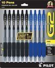 10-Pack Pilot G2 Premium Refillable & Retractable Rolling Ball Gel Pens