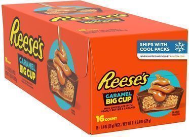 Reese's Big Cup Caramel Milk Chocolate Peanut Butter Cups, 1.4oz, 16ct