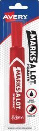 AVERY Marks-A-Lot Permanent Markers, Regular Desk-Style Size, Chisel Tip