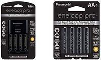 Panasonic Eneloop Pro Battery Charger w/4 AA Pre-Charged Batteries