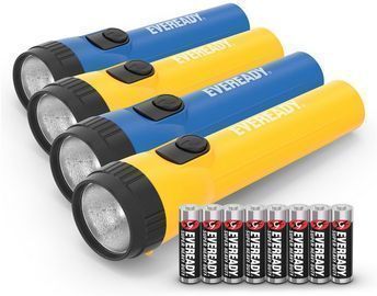 4 Pack of Eveready LED Flashlights W/AA Batteries
