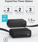 Anker 525 Charging Station, 5' Thin Cord and Flat Plug, 7-in-1 USB C Power Strip