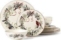 Lenox Winter Greetings 12 Piece Dinnerware Set