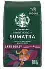 Starbucks Ground Coffee, Dark Roast Sumatra Coffee, 18 OZ.