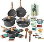 The Pioneer Woman Prairie Signature 30-Piece Cast Aluminum Cookware Set
