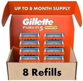 Gillette Fusion5 Power Razor Blade Refills, 8 Count