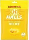 Halls Relief Honey Lemon Cough Drops, 80 Drops