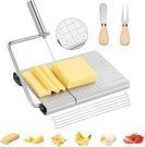 Cheese Slicers for Block Cheese with 5 Replacement Wires