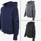 Canada Weather Gear Men's Puffer Jacket W/Sweater Sleeves & Removable Hood