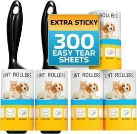 5 Pack, 450 Sheets Large Lint Rollers