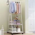 2-Tier Triangle Garment Rack w/ Wheels