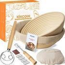 2 Pack of 9" & 10" Round Kikcoin Banneton Bread Proofing Basket