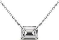 2.00 CTW AGI Certified Lab-Grown Emerald-Cut Diamond Solitaire Pendant
