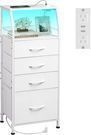WLive Night Stand with Charger Station