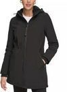 Calvin Klein Womens Hooded Faux-Fur-Lined Anorak Raincoat