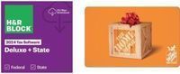 H&R Block 2024 Deluxe + State Tax (Digital) + $20 eGift Cards for Home Depot, Starbucks & More!