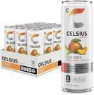 CELSIUS Peach Mango Green Tea, 12oz, 12pk