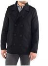 Wool Blend Double Breasted Dress Jacket Peacoat