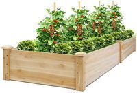 Costway Wooden Vegetable Raised Garden Bed