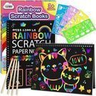2 Pack Rainbow Scratch Paper Notebook Toys