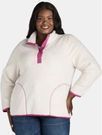 Terra & Sky Women's Plus Size Quarter Snap Fleece Shaket