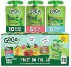 20-Pack GoGo squeeZ Fruit on the Go Variety Pack, Apple, Peach & Gimme Five!