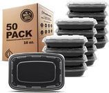 50-Pack Freshware Meal Prep Containers 1 Compartment Food Storage Containers w/ Lids