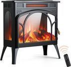 Freestanding 1500W Infrared Fireplace Stove Heater with 3D Flame Effect