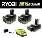 RYOBI ONE+ 18V Lithium-Ion HIGH PERFORMANCE Starter Kit