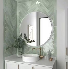 Silver Vanity Round Wall Mirror, 24" x 24"