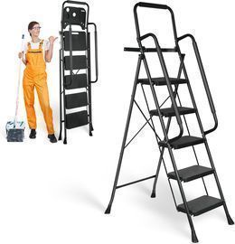 5 Step Ladder w/Anti-Slip Pedal & Tool Platform