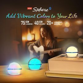 OLIGHT Sphere Smart Night Light, 75 lumens Stepless Dimming Table Lamp