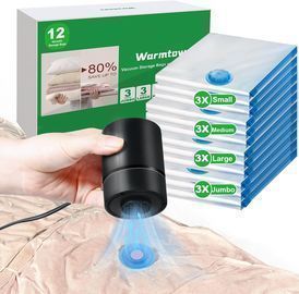 12 Count Vacuum Storage Bags with Electric Pump