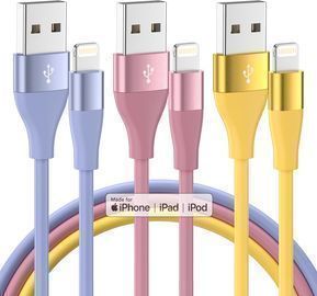 3 Pack 10' Apple MFi Certified Lightning Cable