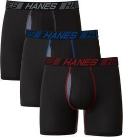 3pk Hanes Mens Total Support Pouch Boxer Briefs