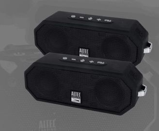2 Pack of Altec Lansing Waterproof Bluetooth Speakers (Refurbished)