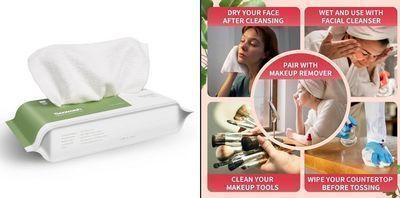 SooWash Reusable/Disposable Silver Ion Facial Towels, 20 Count