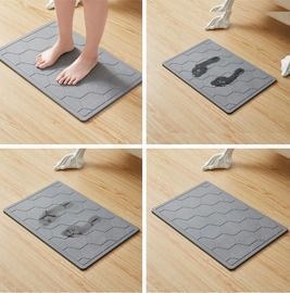 Bibb Home Diatomaceous Earth Stone Bath Mat (15" x 24")
