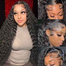 Human Hair Deep Wave Lace Front Wig