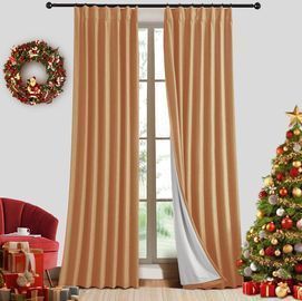 Thick Linen Blend Pinch Pleated Blackout Curtains