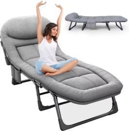 Heavy Duty Foldable Sleeping Cots with Mattress and Pillow