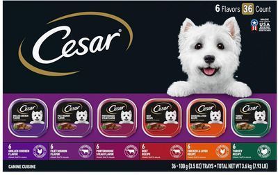 36 Pack of Cesar Adult Classic Loaf Wet Dog Food, 3.5 Oz.