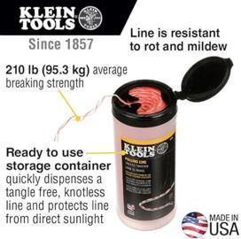 Klein Tools 500' Poly Pull Line w/Orange Tracer