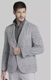 Jos. A. Bank Men's Traveler Collection Tailored Fit Plaid Knit Sportcoat