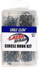 85 Piece Eagle Claw 90 Double Round Bend ST Point Fish Hooks