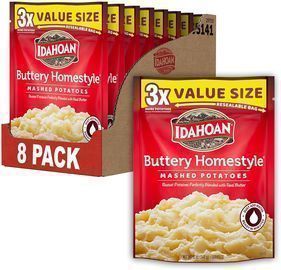 8 Count of Idahoan Buttery Homestyle Mashed Potatoes, 12 oz Value Size