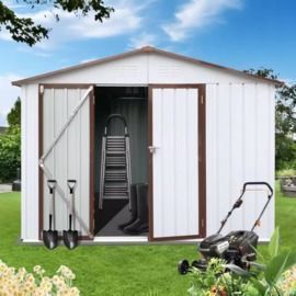 6' x 8' Galvanized Steel Large Metal Tool Shed