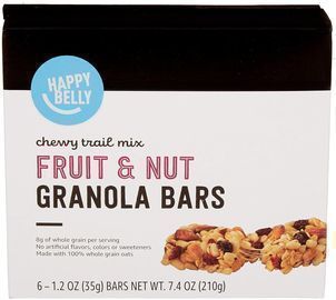 6-Count Amazon Brand Happy Belly Fruit & Nut Chewy Trail Mix Granola Bars
