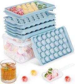 3 Packof Optish Ice Cube Trays W/Lid & Bin